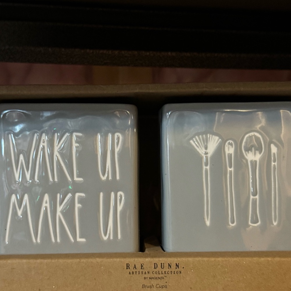 Rae Dunn Gray Brush Cup Set